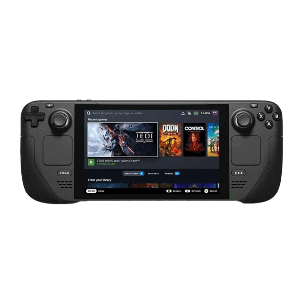 steam deck oled when it's on