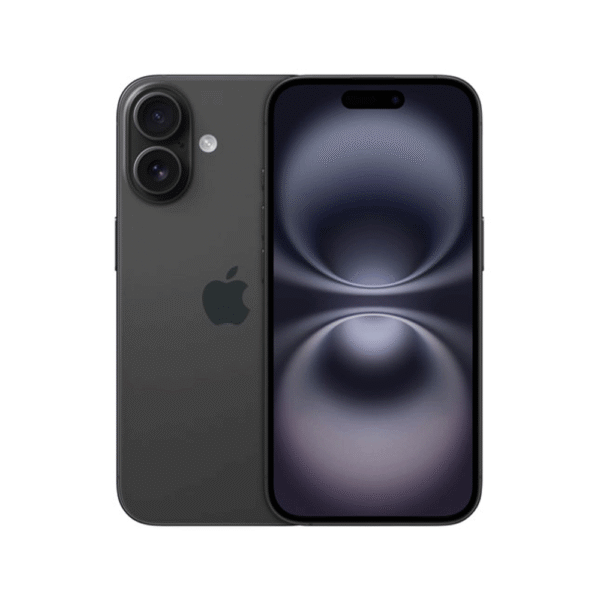 iphone 16 black front and back view