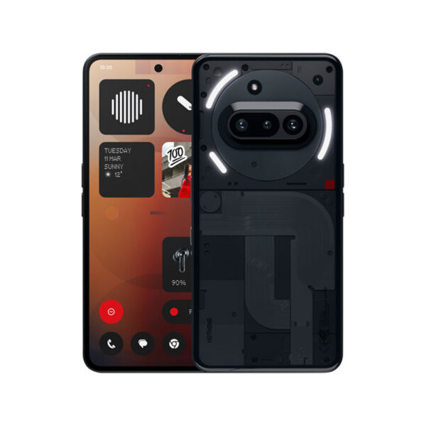 Nothing Phone 3a black color back and front
