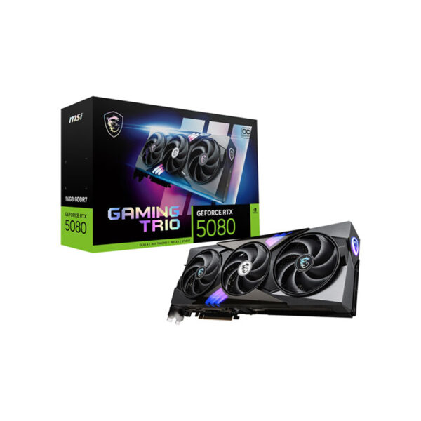 MSI GeForce RTX 5080 gaming trio OC 16GB GDDR7 graphic card with box
