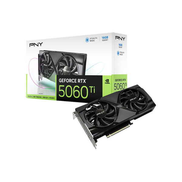 PNY GeForce RTX 5060 Ti OC 16GB GDDR7 graphic card with box