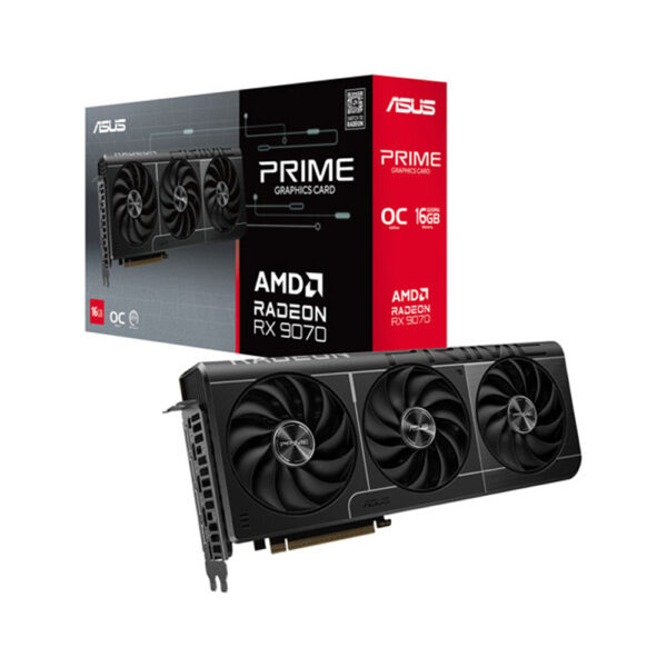 asus prime radeon rx 9070 oc 16gb gddr6 graphic card with box