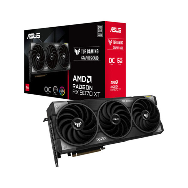 asus tuf gaming radeon rx 9070 xt 16gb gddr6 graphic card with box