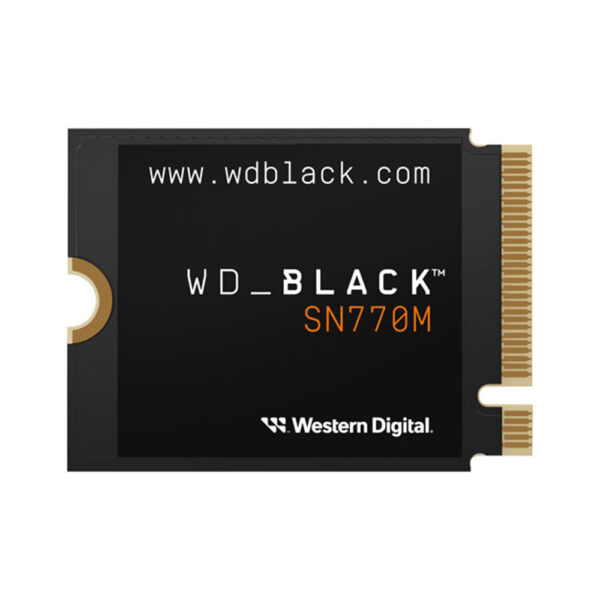 wd black sn770m 1tb nvme pci-e internal ssd front view