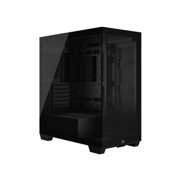 Corsair 3500X Mid-Tower ATX computer case front view black color