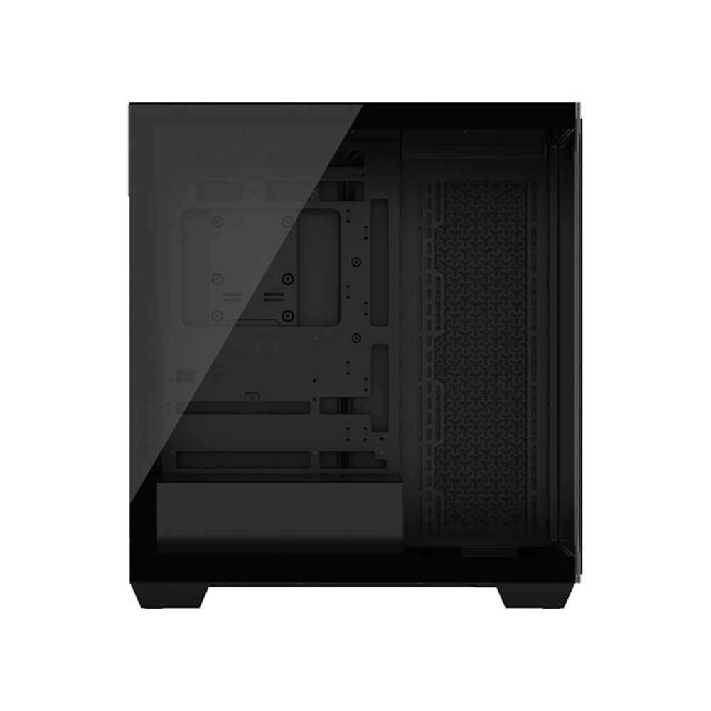 corsair-3500-x-computer-case-side Corsair 3500X Mid-Tower ATX computer case side view black color