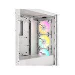 Corsair 4000D RGB airflow Mid-Tower ATX computer case side view white color