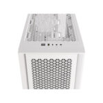 Corsair 4000D RGB airflow Mid-Tower ATX computer case up view white color