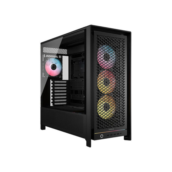 Corsair 5000D ARGB Mid-Tower ATX computer case fans view black color