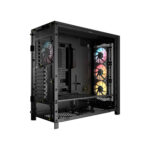 Corsair 5000D ARGB Mid-Tower ATX computer case side and back view black color