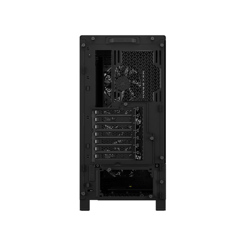 corsair-frame-4000-d-computer-case-back-black Corsair frame 4000D Mid Tower ATX computer case back view black color