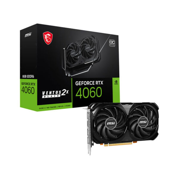 msi geforce rtx 4060 ventus 2x 8gb gddr6 graphic card with box