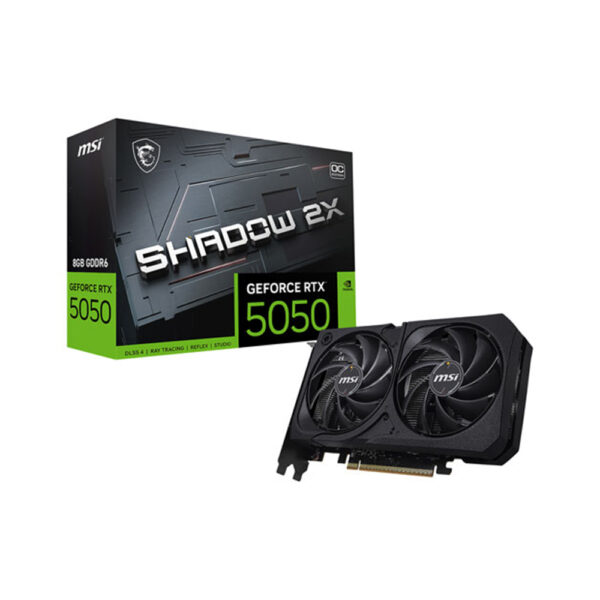 msi geforce rtx 5050 shadow 2x oc 8gb gddr6 graphic card with box