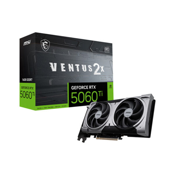 msi geforce rtx 5060 ti ventus 2x 16gb gddr7 graphic card with box