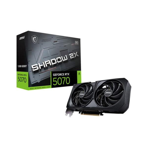 msi geforce rtx 5070 shadow 2x oc 12gb gddr7 graphic card with box