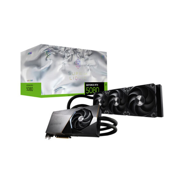 msi geforce rtx 5080 suprim liquid 16gb gddr7 graphic card with box
