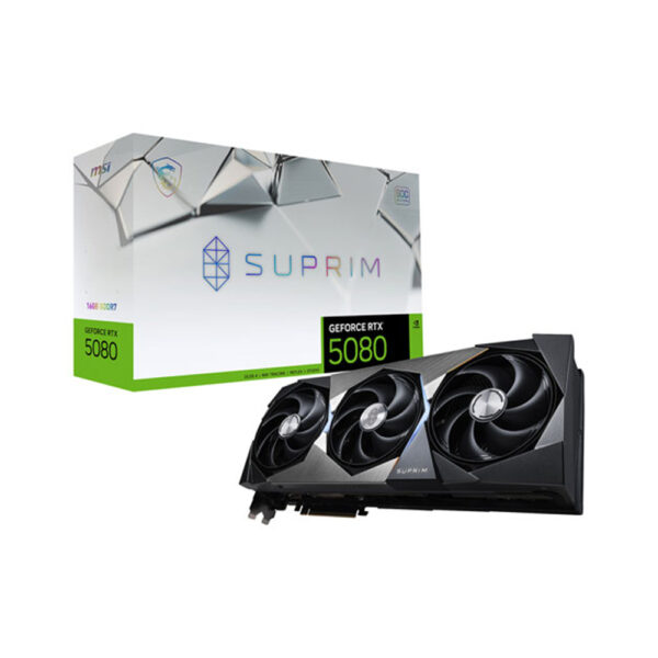 msi geforce rtx 5080 suprim soc 16gb gddr7 graphic card with box