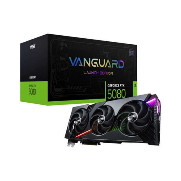 msi geforce rtx 5080 vanguard soc 16gb gddr7 graphic card with box