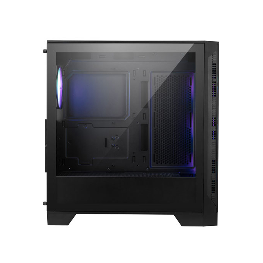 msi-mag-forge-321-r-airflow-computer-case-side-black MSI MAG Forge 321R airflow ATX computer case side view black color