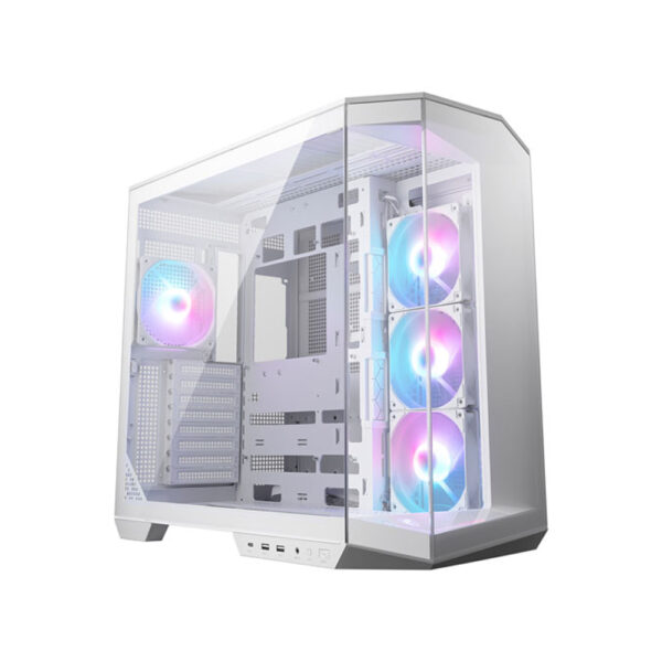 MSI MAG pano 100R PZ Mid-Tower ATX computer case front and side view