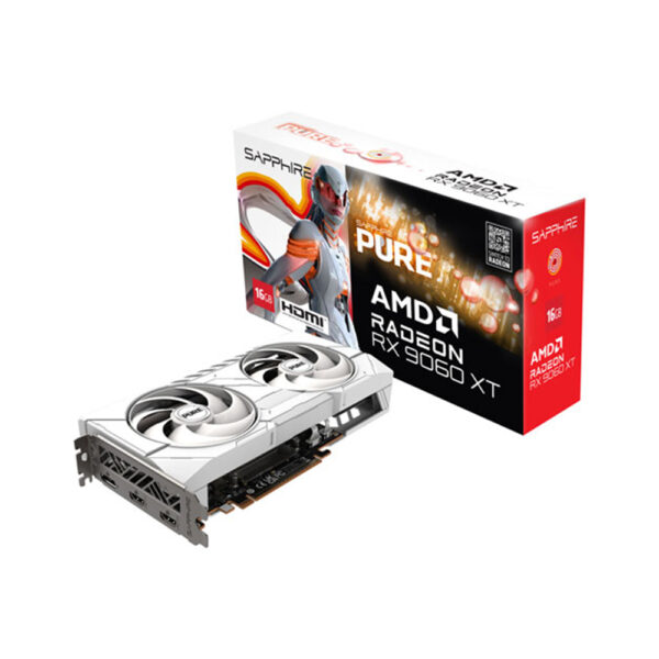 sapphire pure amd radeon rx 9060 xt 16gb gddr6 graphic card with box