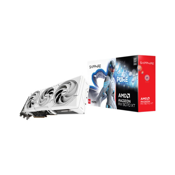 sapphire pure amd radeon rx 9070 xt 16gb gddr6 graphic card with box