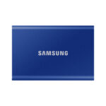 front view of samsung t7 2tb usb 3.2 blue external ssd