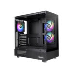 Thermaltake view 270 plus TG ARGB Mid-Tower ATX computer case side view black color
