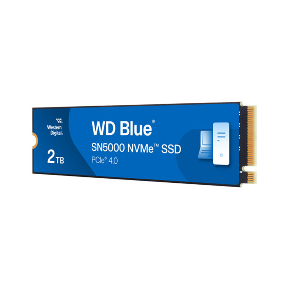 wd-blue-sn5000-2tb-nvme-pcie-internal-ssd wd blue sn5000 2tb nvme pci-e internal ssd side view