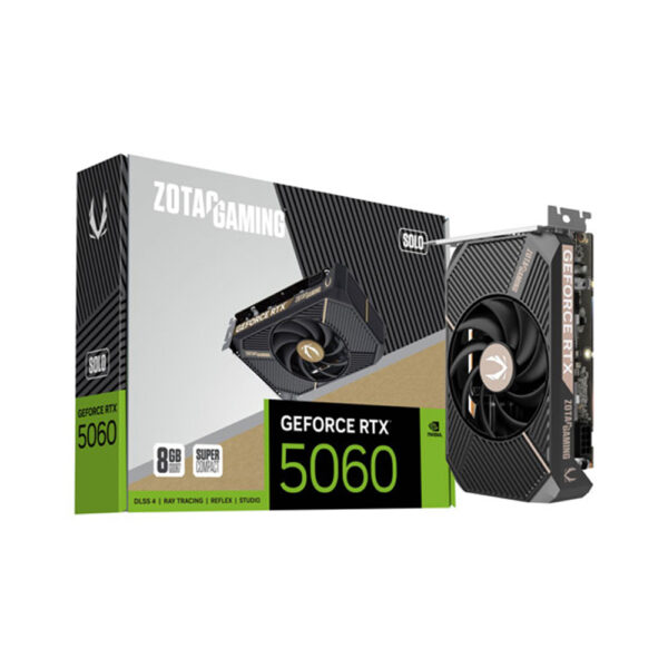 zotac gaming geforce rtx 5060 solo 8gb gddr7 graphic card with box