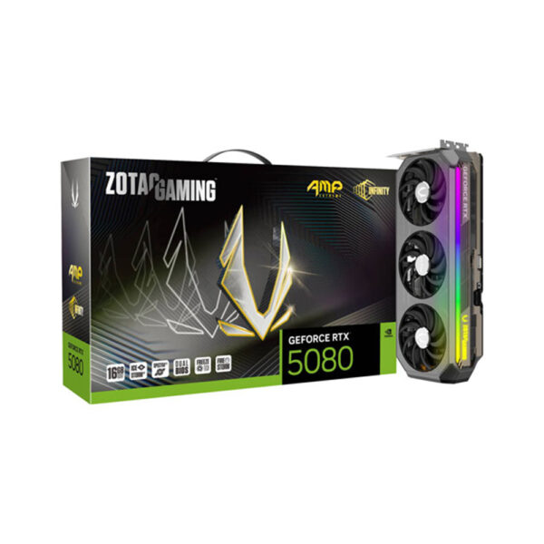 zotac gaming geforce rtx 5080 amp 16gb gddr7 graphic card with box