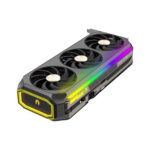 zotac gaming geforce rtx 5090 amp 32gb gddr7 graphic card side view