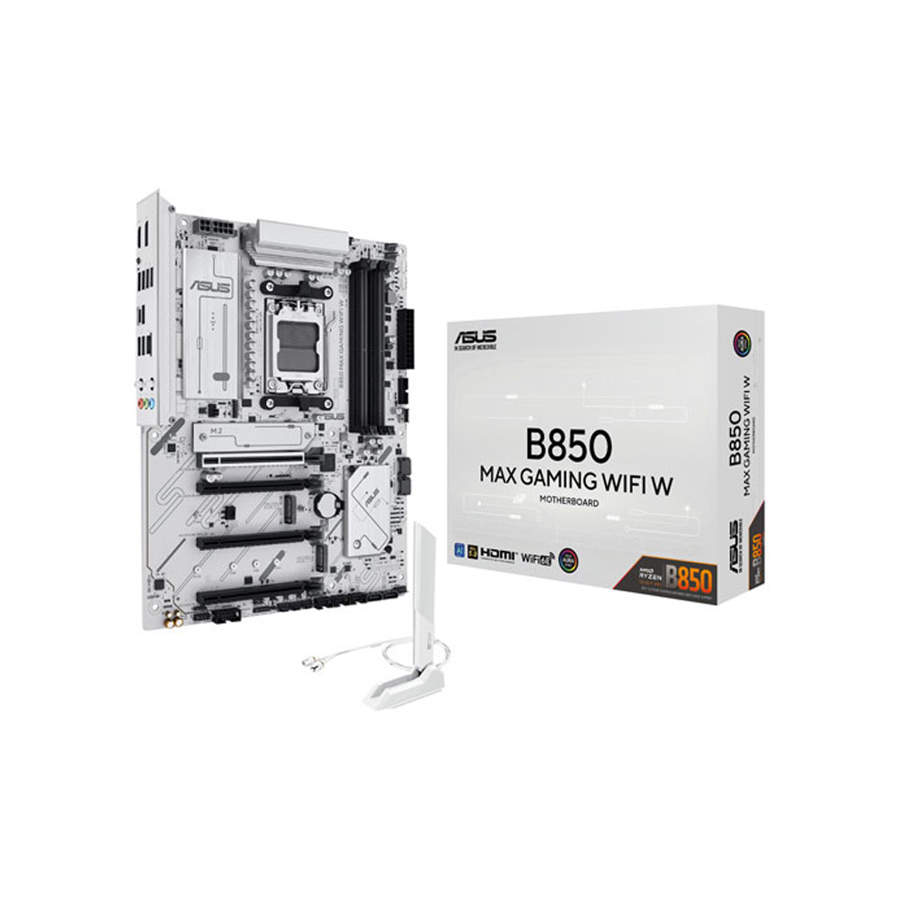 asus-b850-max-gaming-wifi-w-motherboard-box ASUS B850 max gaming Wi-Fi W motherboard with box