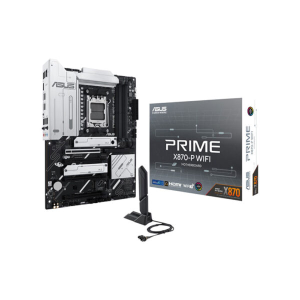 Asus PRIME X870-P Wi-Fi 7 motherboard box and wireless