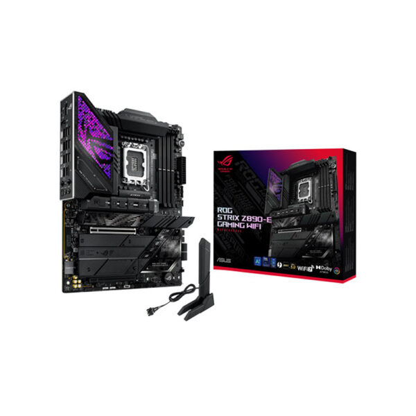 Asus ROG strix Z890-E gaming wi-fi motherboard box and wireless