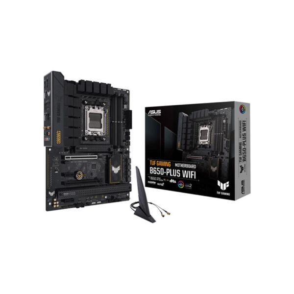 ASUS TUF gaming B650-plus gaming wifi 6 motherboard box and wireless