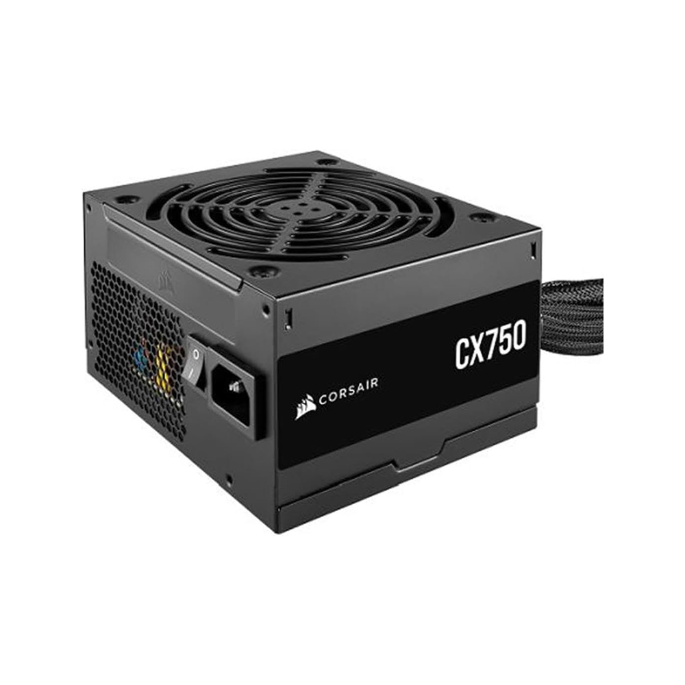 cx750-750w-non-modular-corsair-power-supply side view of corsair cx750 750w non-modular power supply