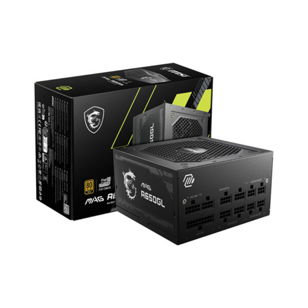 msi mag a650gl 650w atx modular power supply with box