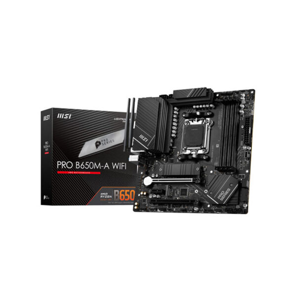MSI B650M-a WIFI micro-ATX motherboard with box and wireless