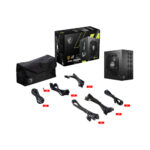 msi mag a650gl 650w atx modular power supply with box and cables