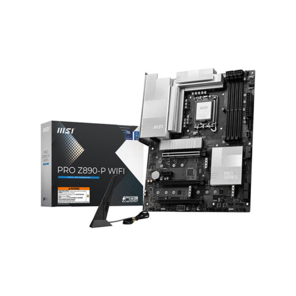 MSI pro Z890-P Wi-Fi motherboard box and wireless
