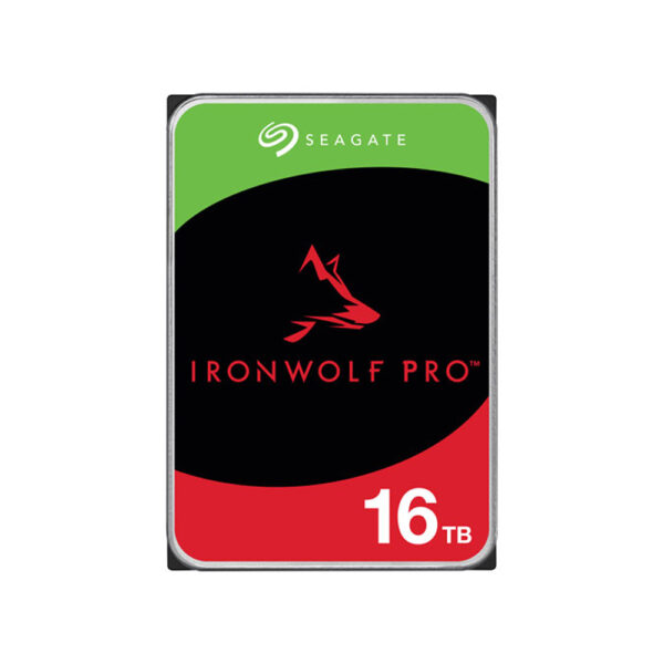 Seagate IronWolf pro 16TB 3.5 inch SATA desktop internal hard drive front view