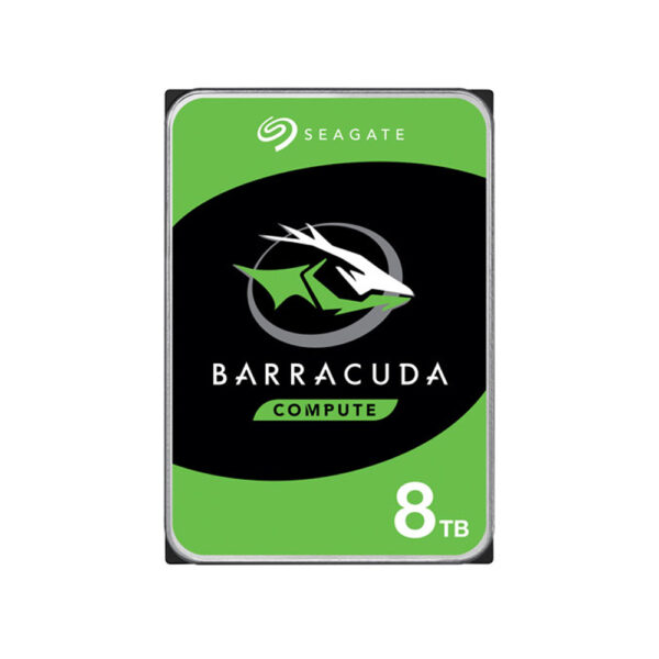 Seagate Barracuda 8TB 3.5 inch SATA desktop internal hard drive front view