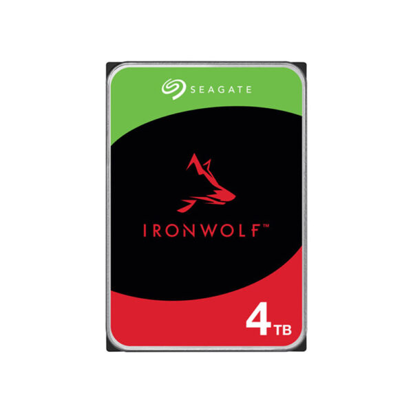 Seagate IronWolf 4TB 3.5 inch SATA desktop internal hard drive front view