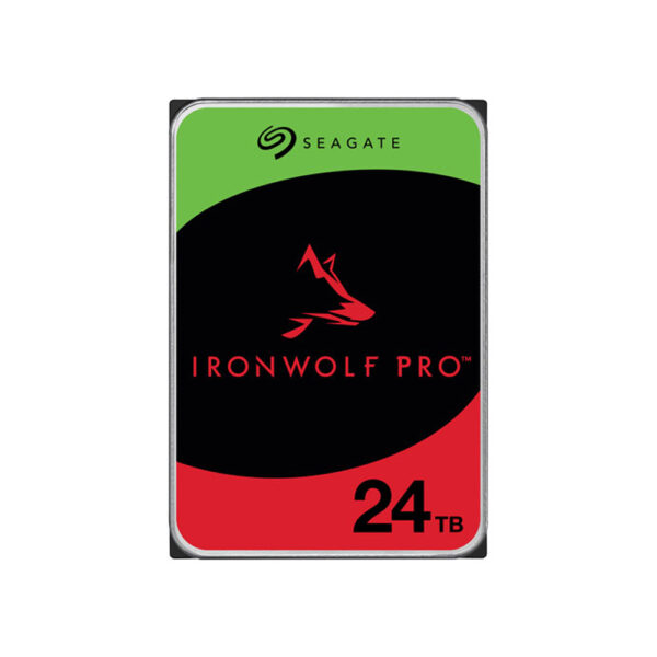 Seagate IronWolf pro 24TB 3.5 inch SATA desktop internal hard drive front view
