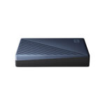 WD my passport ultra 5TB USB-C portable external hard drive side view blue color
