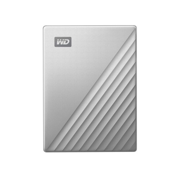 WD my passport ultra 5TB USB 3.0 external hard drive for mac up view silver color