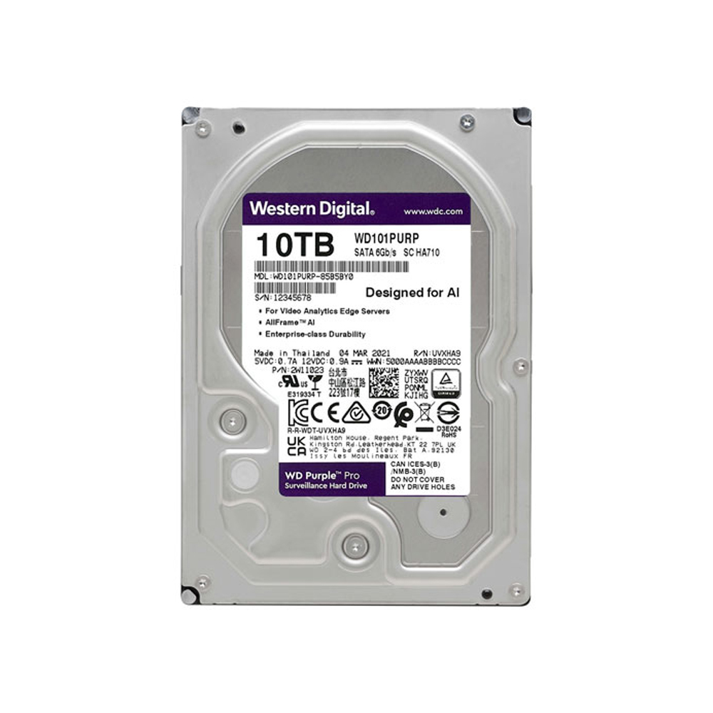 wd-purple-pro-10tb-internal-hard-drive-back WD purple pro 10TB 3.5 inch SATA desktop internal hard drive back view