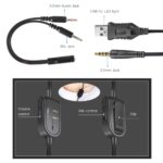 ONIKUMA K8 gaming headset with dynamic RGB light effects on earcups