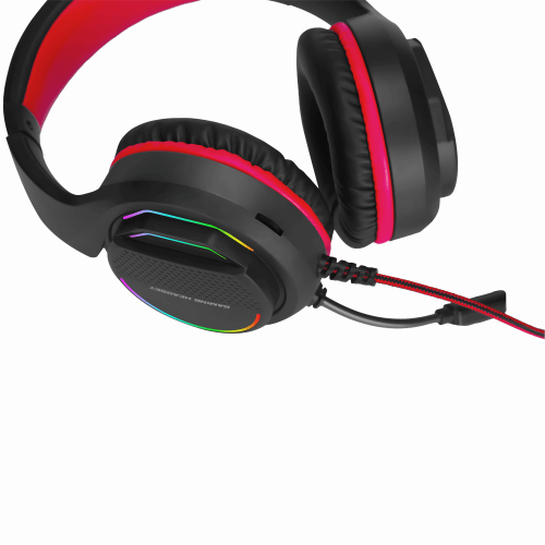 14635945_3 Close-up of xtrike-me GH-903 wired gaming headset's inline volume controls and microphone mute button